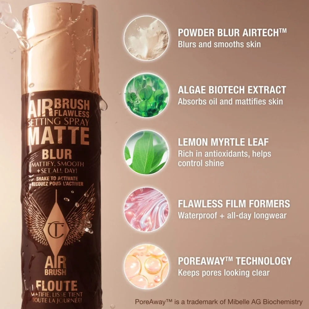 🌸 CHARLOTTE TILBURY Airbrush Flawless Matte Blur Setting Spray